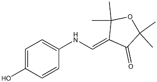 4-[(4-hydroxyanilino)methylene]-2,2,5,5-tetramethyldihydro-3(2H)-furanone Struktur