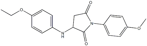 3-(4-ethoxyanilino)-1-(4-methoxyphenyl)-2,5-pyrrolidinedione Struktur