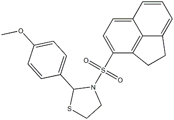 3-(1,2-dihydro-3-acenaphthylenylsulfonyl)-2-(4-methoxyphenyl)-1,3-thiazolidine Struktur