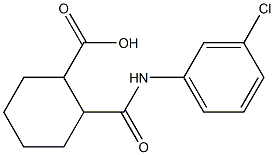 2-[(3-chloroanilino)carbonyl]cyclohexanecarboxylic acid Struktur