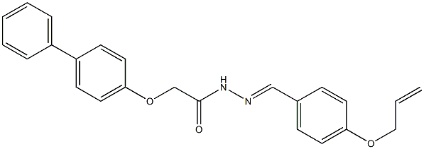 N'-[4-(allyloxy)benzylidene]-2-([1,1'-biphenyl]-4-yloxy)acetohydrazide Struktur