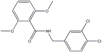 N-(3,4-dichlorobenzyl)-2,6-dimethoxybenzamide Struktur