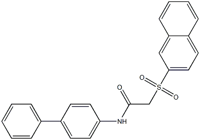 N-[1,1'-biphenyl]-4-yl-2-(2-naphthylsulfonyl)acetamide Struktur