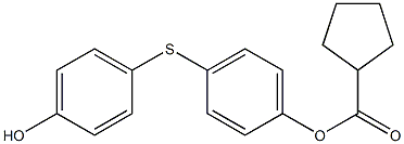 4-[(4-hydroxyphenyl)sulfanyl]phenyl cyclopentanecarboxylate Struktur