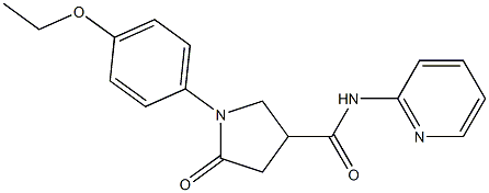 1-(4-ethoxyphenyl)-5-oxo-N-(2-pyridinyl)-3-pyrrolidinecarboxamide Struktur