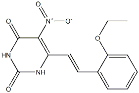 6-[2-(2-ethoxyphenyl)vinyl]-5-nitro-2,4(1H,3H)-pyrimidinedione Struktur