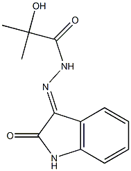 2-hydroxy-2-methyl-N'-(2-oxo-1,2-dihydro-3H-indol-3-ylidene)propanohydrazide Struktur