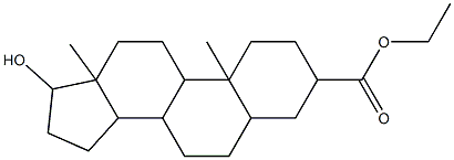 ethyl 17-hydroxy-10,13-dimethylhexadecahydro-1H-cyclopenta[a]phenanthrene-3-carboxylate Struktur