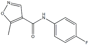 N-(4-fluorophenyl)-5-methyl-4-isoxazolecarboxamide Struktur