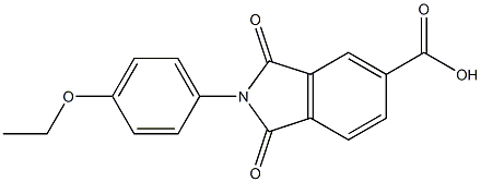 2-(4-ethoxyphenyl)-1,3-dioxo-5-isoindolinecarboxylic acid Struktur