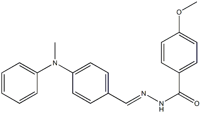 4-methoxy-N'-[4-(methylanilino)benzylidene]benzohydrazide Struktur