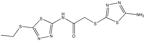 2-[(5-amino-1,3,4-thiadiazol-2-yl)sulfanyl]-N-[5-(ethylsulfanyl)-1,3,4-thiadiazol-2-yl]acetamide Struktur