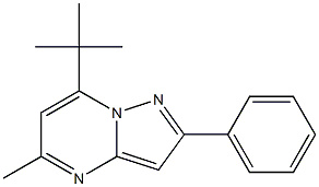 7-tert-butyl-5-methyl-2-phenylpyrazolo[1,5-a]pyrimidine Struktur