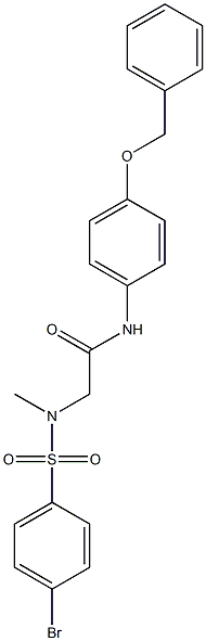 N-[4-(benzyloxy)phenyl]-2-[[(4-bromophenyl)sulfonyl](methyl)amino]acetamide Struktur