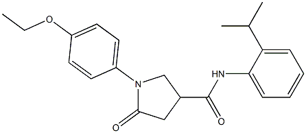 1-(4-ethoxyphenyl)-N-(2-isopropylphenyl)-5-oxo-3-pyrrolidinecarboxamide Struktur