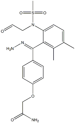 2-[4-(2-{[3,4-dimethyl(methylsulfonyl)anilino]acetyl}carbohydrazonoyl)phenoxy]acetamide Struktur