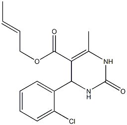 2-butenyl 4-(2-chlorophenyl)-6-methyl-2-oxo-1,2,3,4-tetrahydro-5-pyrimidinecarboxylate Struktur