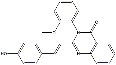 2-[2-(4-hydroxyphenyl)vinyl]-3-(2-methoxyphenyl)-4(3H)-quinazolinone Struktur