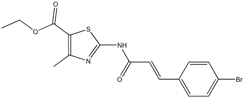 ethyl 2-{[3-(4-bromophenyl)acryloyl]amino}-4-methyl-1,3-thiazole-5-carboxylate Struktur