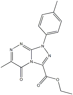 ethyl 6-methyl-1-(4-methylphenyl)-5-oxo-1,5-dihydro[1,2,4]triazolo[3,4-c][1,2,4]triazine-3-carboxylate Struktur