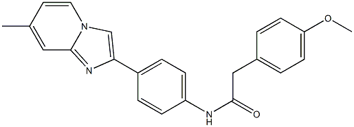 2-(4-methoxyphenyl)-N-[4-(7-methylimidazo[1,2-a]pyridin-2-yl)phenyl]acetamide Struktur