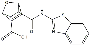 3-[(1,3-benzothiazol-2-ylamino)carbonyl]-7-oxabicyclo[2.2.1]hept-5-ene-2-carboxylic acid Struktur