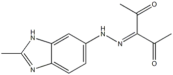 2,3,4-pentanetrione 3-[(2-methyl-1H-benzimidazol-6-yl)hydrazone] Structure