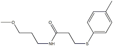 N-(3-methoxypropyl)-3-[(4-methylphenyl)sulfanyl]propanamide Struktur