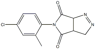 5-(4-chloro-2-methylphenyl)-3a,6a-dihydropyrrolo[3,4-c]pyrazole-4,6(3H,5H)-dione Struktur