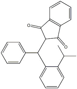 2-[(2-isopropylphenyl)(phenyl)methyl]-1H-indene-1,3(2H)-dione Struktur