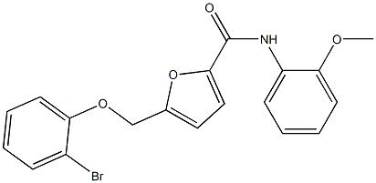 5-[(2-bromophenoxy)methyl]-N-(2-methoxyphenyl)-2-furamide Struktur