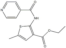 ethyl 2-(isonicotinoylamino)-5-methyl-3-thiophenecarboxylate Struktur