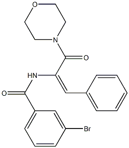 3-bromo-N-[1-(4-morpholinylcarbonyl)-2-phenylvinyl]benzamide Struktur