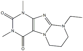 9-ethyl-1,3-dimethyl-6,7,8,9-tetrahydropyrimido[2,1-f]purine-2,4(1H,3H)-dione Struktur