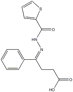 4-phenyl-4-[(2-thienylcarbonyl)hydrazono]butanoic acid Struktur