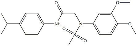 2-[3,4-dimethoxy(methylsulfonyl)anilino]-N-(4-isopropylphenyl)acetamide Struktur