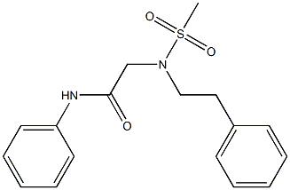 2-[(methylsulfonyl)(2-phenylethyl)amino]-N-phenylacetamide Struktur