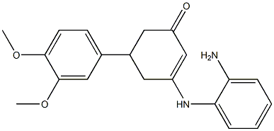 3-(2-aminoanilino)-5-(3,4-dimethoxyphenyl)-2-cyclohexen-1-one Struktur