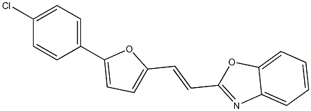 2-{2-[5-(4-chlorophenyl)-2-furyl]vinyl}-1,3-benzoxazole Struktur