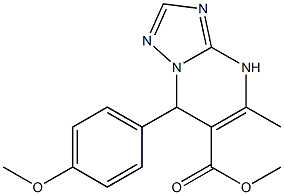 methyl 7-(4-methoxyphenyl)-5-methyl-4,7-dihydro[1,2,4]triazolo[1,5-a]pyrimidine-6-carboxylate Struktur