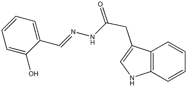 N'-(2-hydroxybenzylidene)-2-(1H-indol-3-yl)acetohydrazide Struktur