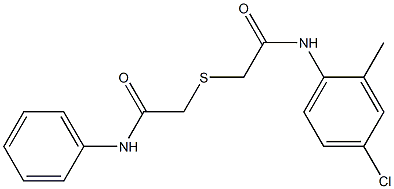 2-[(2-anilino-2-oxoethyl)sulfanyl]-N-(4-chloro-2-methylphenyl)acetamide Struktur