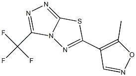 6-(5-methyl-4-isoxazolyl)-3-(trifluoromethyl)[1,2,4]triazolo[3,4-b][1,3,4]thiadiazole Struktur