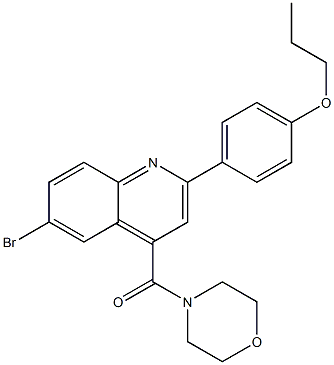 4-[6-bromo-4-(4-morpholinylcarbonyl)-2-quinolinyl]phenyl propyl ether Struktur