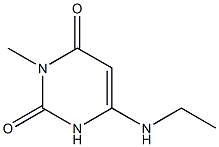 6-(ethylamino)-3-methyl-2,4(1H,3H)-pyrimidinedione Struktur