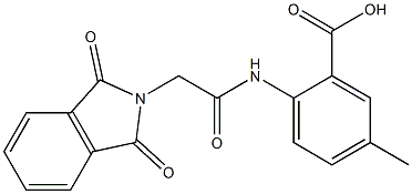 2-{[(1,3-dioxo-1,3-dihydro-2H-isoindol-2-yl)acetyl]amino}-5-methylbenzoic acid Struktur