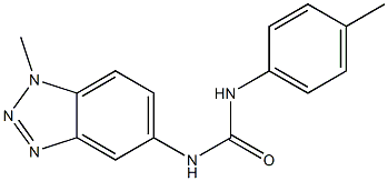 N-(1-methyl-1H-1,2,3-benzotriazol-5-yl)-N'-(4-methylphenyl)urea Struktur