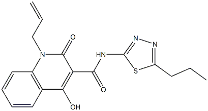 1-allyl-4-hydroxy-2-oxo-N-(5-propyl-1,3,4-thiadiazol-2-yl)-1,2-dihydroquinoline-3-carboxamide Struktur