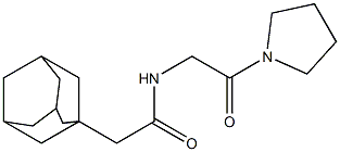 2-(1-adamantyl)-N-[2-oxo-2-(1-pyrrolidinyl)ethyl]acetamide Struktur