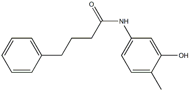 N-(3-hydroxy-4-methylphenyl)-4-phenylbutanamide Struktur